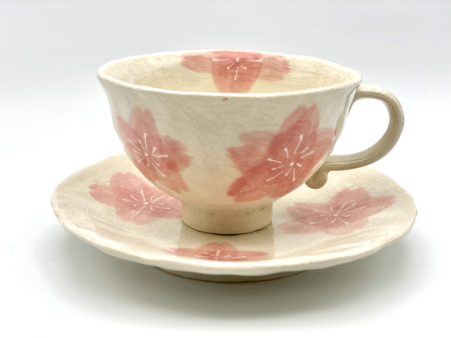 紅桜　コーヒー碗皿