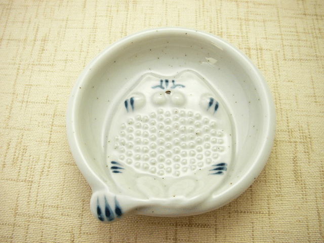 白ネコ　オロシ皿