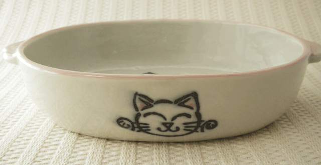 ニャンこグラタン皿(ピンク）