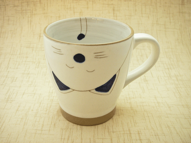彩猫　マグカップ(青)