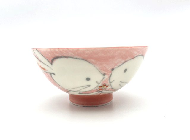 なかよしうさぎのこども茶碗