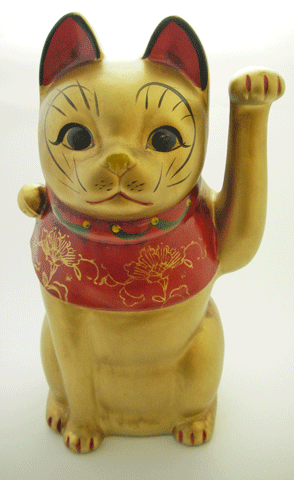 古色大正招き猫(中)金