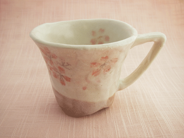 平安桜　コーヒー碗（ピンク）