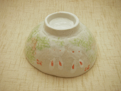 【アウトレット和食器 ご飯茶わん】ペアうさぎ ご飯茶碗