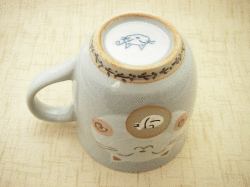 【猫雑貨　和食器　マグカップ】しっぽ猫　マグカップ（赤）
