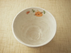 【和食器 猫柄 湯呑】花ねこ 湯呑み