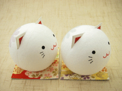 【猫雑貨 猫置物】和紙ころころ こねこ