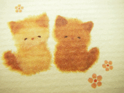【猫雑貨 レターセット】みにレターセット なごみねこ 「2匹猫(よこ)」