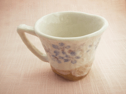 平安桜　コーヒー碗（ブルー）