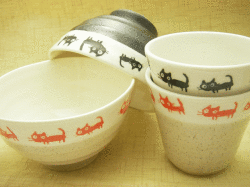 猫の家族　茶碗　カップ