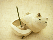 ≪猫雑貨・猫グッズ≫福ねこ香炉